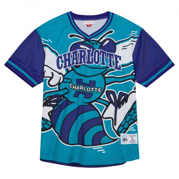 Футболка Charlotte Hornets Mitchell & Ness Jumbotron 3.0 Mesh - Teal