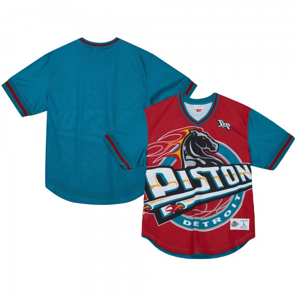 Футболка Detroit Pistons Mitchell & Ness Jumbotron 3.0 Mesh - Red