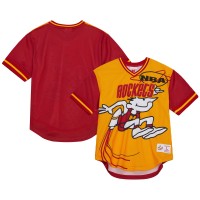 Футболка Houston Rockets Mitchell & Ness Jumbotron 3.0 Mesh - Gold