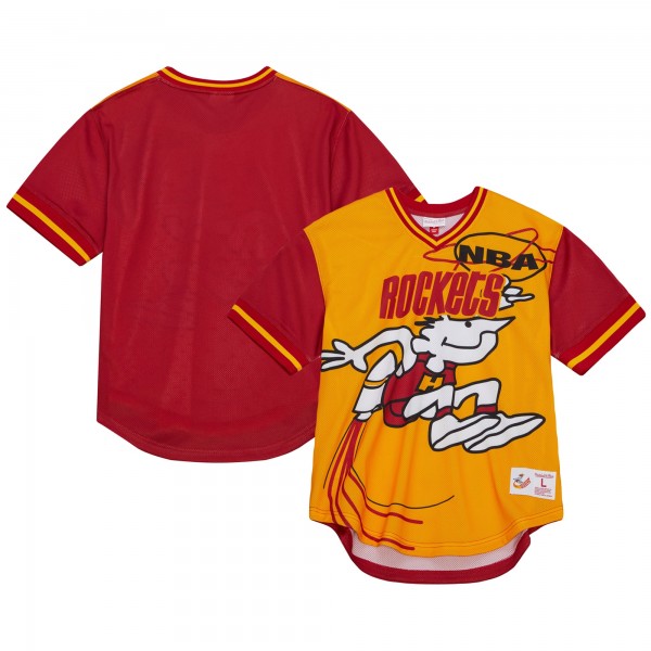 Футболка Houston Rockets Mitchell & Ness Jumbotron 3.0 Mesh - Gold