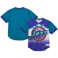 Футболка Utah Jazz Mitchell & Ness Jumbotron 3.0 Mesh - Purple
