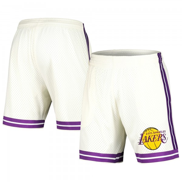 Los Angeles Lakers Mitchell & Ness Cream Chainstitched Swingman Shorts