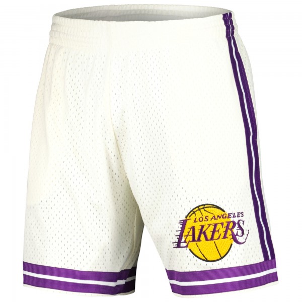 Los Angeles Lakers Mitchell & Ness Cream Chainstitched Swingman Shorts