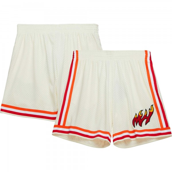 Шорты Miami Heat Mitchell & Ness Cream Chainstitched Swingman