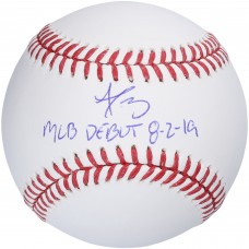 Dustin May Los Angeles Dodgers Autographed Fanatics Authentic Baseball with MLB Debut 8-2-19 Inscription