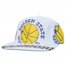 Бейсболка Golden State Warriors Mitchell & Ness Hardwood Classics In Your Face Deadstock - White