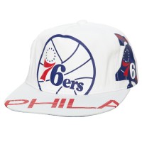 Бейсболка Philadelphia 76ers Mitchell & Ness Hardwood Classics In Your Face Deadstock - White