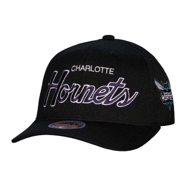 Бейсболка Charlotte Hornets Mitchell & Ness MVP Team Script 2.0 - Black