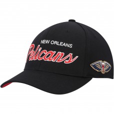 Бейсболка New Orleans Pelicans Mitchell & Ness Black MVP Team Script 2.0 Stretch