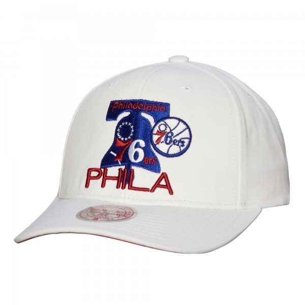 Бейсболка Philadelphia 76ers Mitchell & Ness Hardwood Classics All In Retro - White