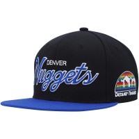 Бейсболка Denver Nuggets Mitchell & Ness Black Hardwood Classics MVP Team Script 2.0