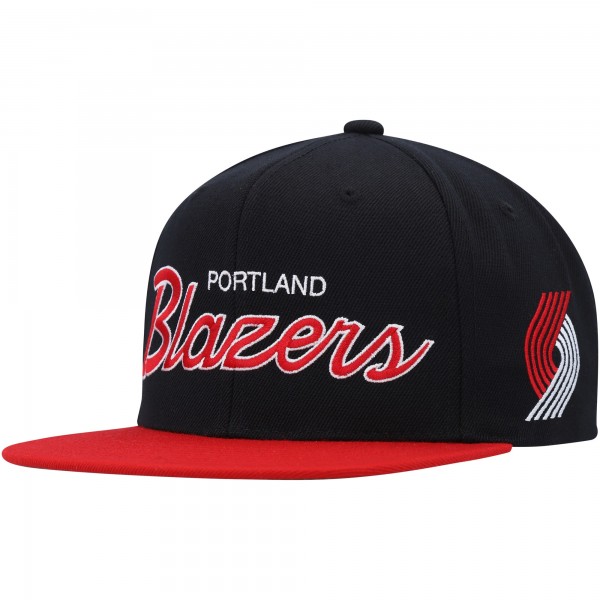 Бейсболка Portland Trail Blazers Mitchell & Ness Hardwood Classics MVP Team Script 2.0 - Black