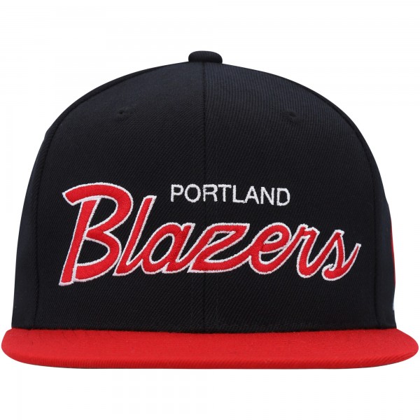 Бейсболка Portland Trail Blazers Mitchell & Ness Hardwood Classics MVP Team Script 2.0 - Black