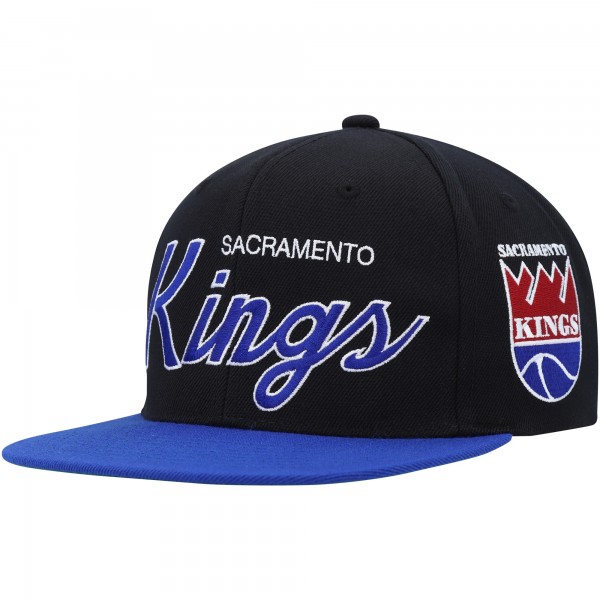 Бейсболка Sacramento Kings Mitchell & Ness Hardwood Classics MVP Team Script 2.0 - Black