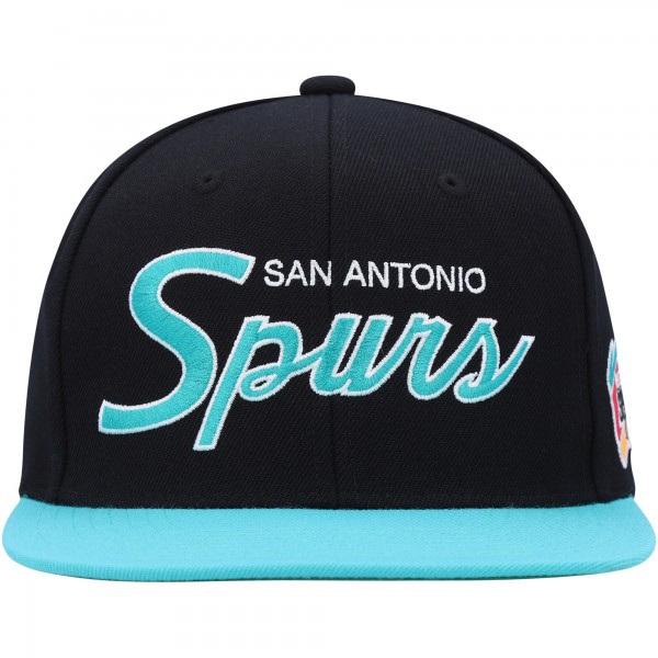 Бейсболка San Antonio Spurs Mitchell & Ness Hardwood Classics MVP Team Script 2.0 - Black