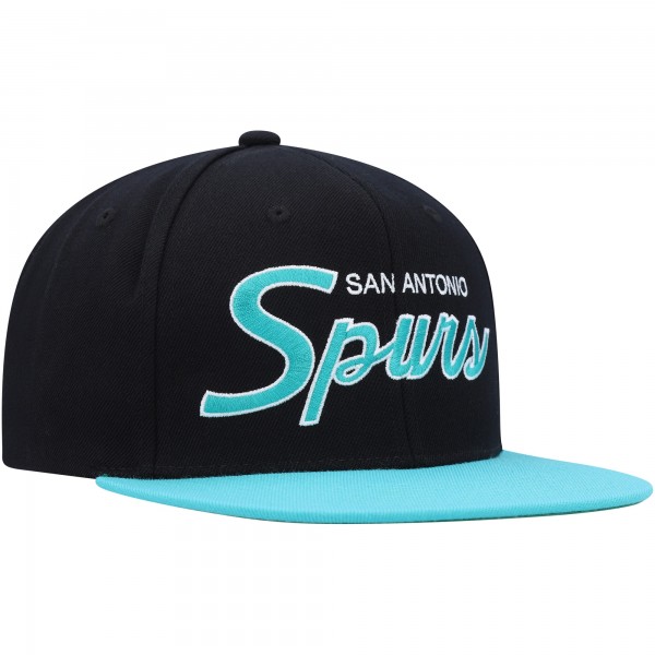 Бейсболка San Antonio Spurs Mitchell & Ness Hardwood Classics MVP Team Script 2.0 - Black