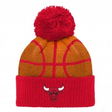 Шапка с помпоном Дошкольнику Chicago Bulls Red Basketball Head