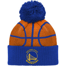 Шапка с помпоном для дошкольника Golden State Warriors Royal Basketball Head Cuffed