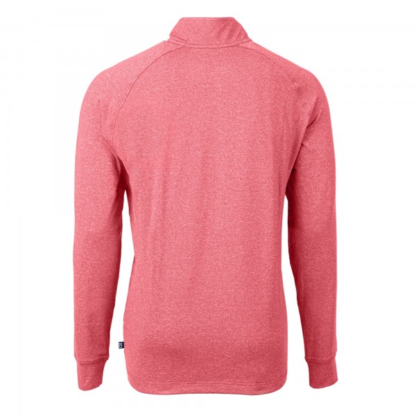 Кофта на короткой молнии Los Angeles Dodgers Cutter & Buck Americana Logo Adapt Eco Knit Stretch Recycled - Heather Red