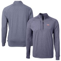 Кофта на короткой молнии Los Angeles Dodgers Cutter & Buck Americana Logo Adapt Eco Knit Stretch Recycled - Heather Navy