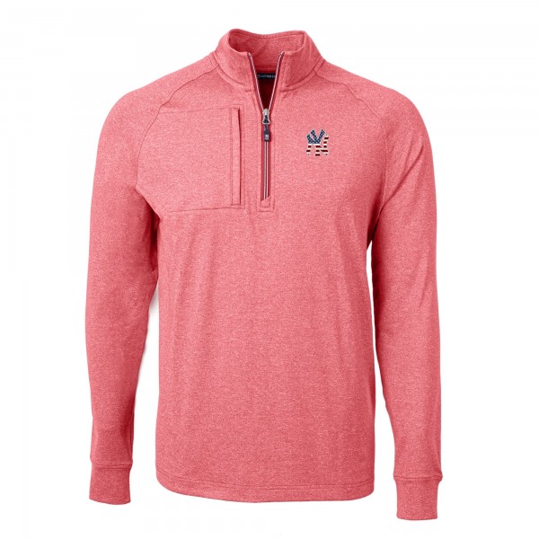 Кофта на короткой молнии New York Yankees Cutter & Buck Americana Logo Adapt Eco Knit Stretch Recycled - Heather Red