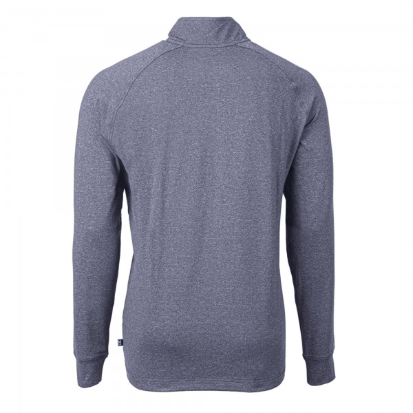 Кофта на короткой молнии New York Yankees Cutter & Buck Americana Logo Adapt Eco Knit Stretch Recycled - Heather Navy