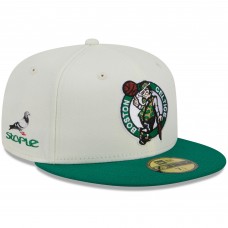 Бейсболка Boston Celtics New Era x Staple NBA x Staple Two-Tone 59FIFTY - Cream/Kelly Green