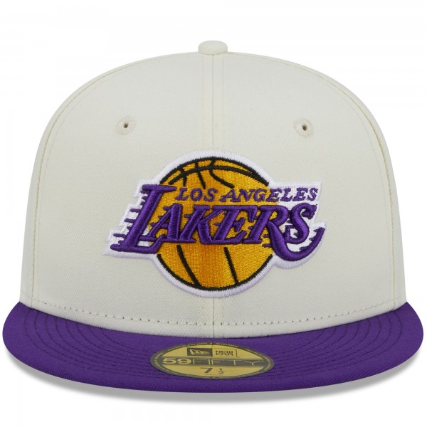 Бейсболка Los Angeles Lakers New Era x Staple NBA x Staple Two-Tone 59FIFTY - Cream/Purple