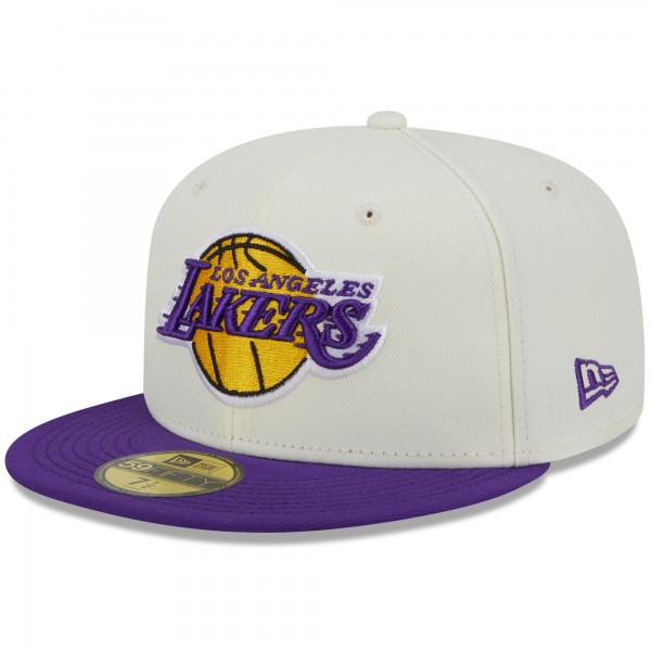 Бейсболка Los Angeles Lakers New Era x Staple NBA x Staple Two-Tone 59FIFTY - Cream/Purple