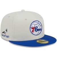 Бейсболка Philadelphia 76ers New Era x Staple NBA x Staple Two-Tone 59FIFTY - Cream/Royal
