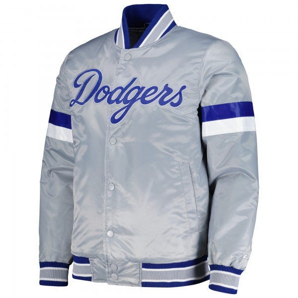 Куртка на кнопках Los Angeles Dodgers Starter Home Game Satin Varsity - Gray