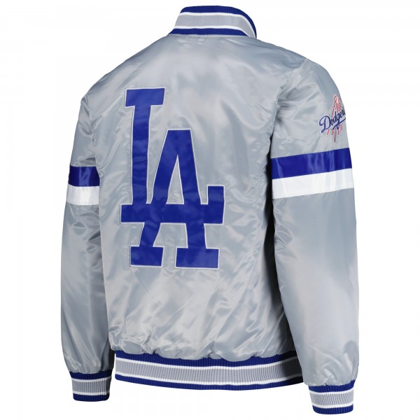 Куртка на кнопках Los Angeles Dodgers Starter Home Game Satin Varsity - Gray