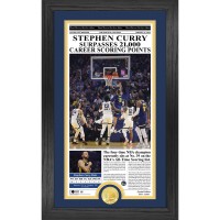 Golden State Warriors Stephen Curry The Highland Mint 12 x 20 Newspaper Front Page Bronze Coin Photo Mint