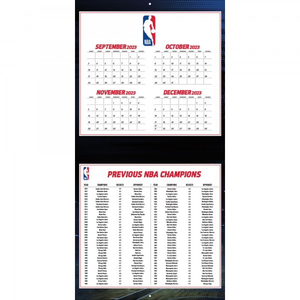 NBA 12 x 12 2024 Big Men 16-Month Wall Calendar