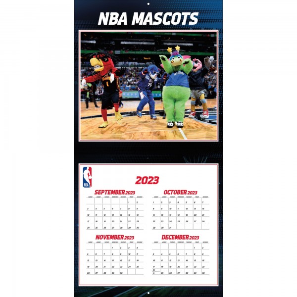 NBA 12 x 12 2024 Mascots 16-Month Wall Calendar