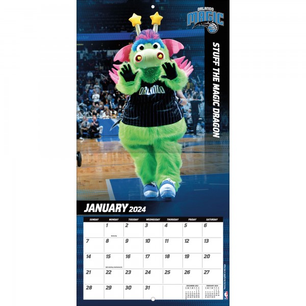NBA 12 x 12 2024 Mascots 16-Month Wall Calendar