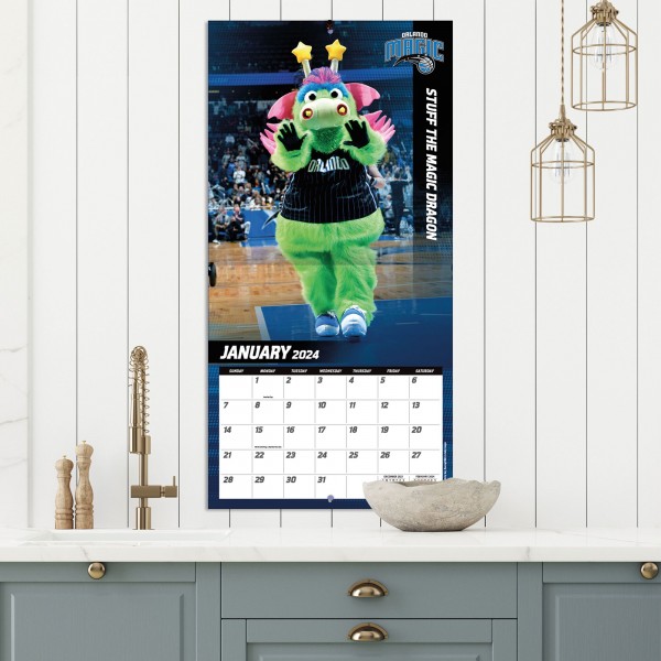 NBA 12 x 12 2024 Mascots 16-Month Wall Calendar
