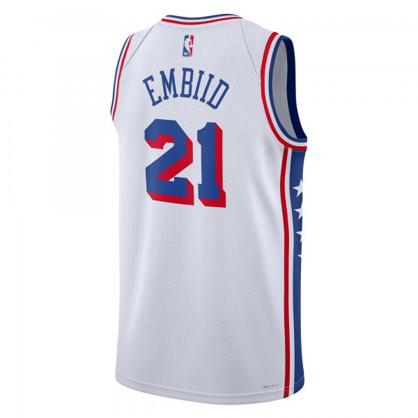 Игровая форма  Joel Embiid Philadelphia 76ers Nike Youth Swingman - Association Edition - White