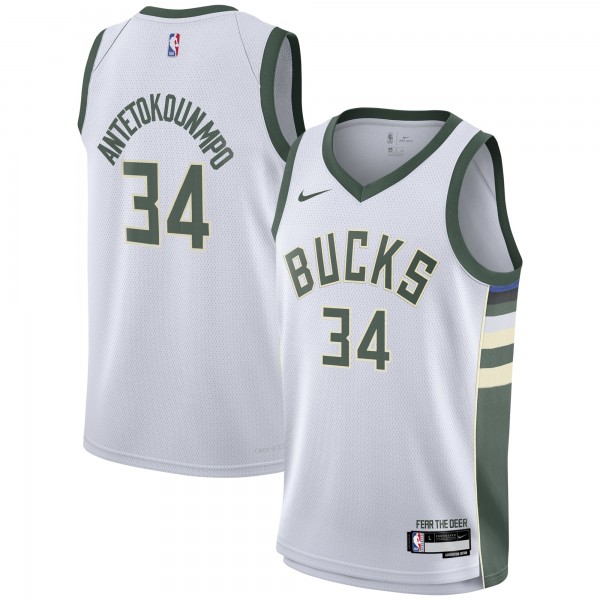 Игровая форма  Giannis Antetokounmpo Milwaukee Bucks Nike Youth Swingman - Association Edition - White
