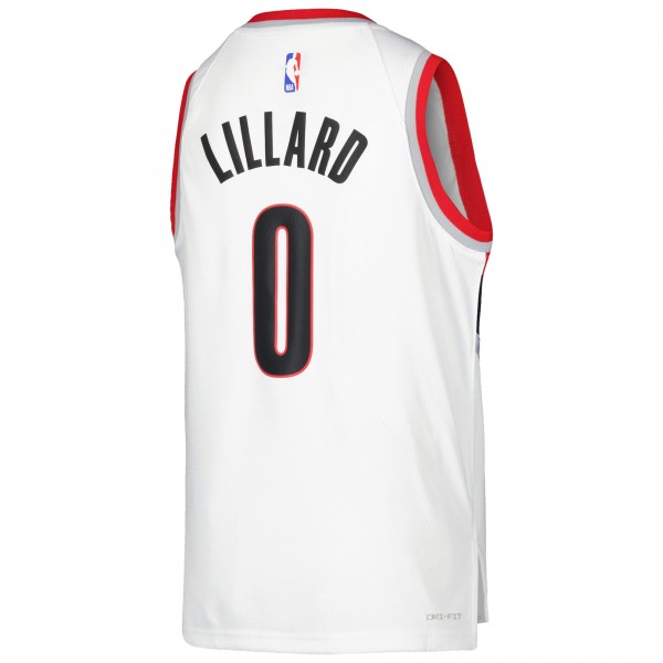 Игровая форма  Damian Lillard Portland Trail Blazers Nike Youth Swingman - Association Edition - White