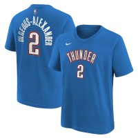 Футболка Youth Oklahoma City Thunder Shai Gilgeous-Alexander Blue Icon Name & Number