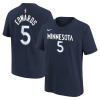 Футболка Anthony Edwards Minnesota Timberwolves Youth Icon Name & Number - Navy