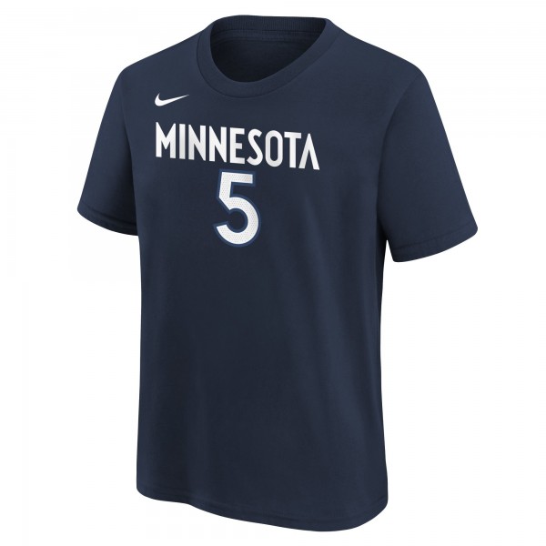 Футболка Anthony Edwards Minnesota Timberwolves Youth Icon Name & Number - Navy
