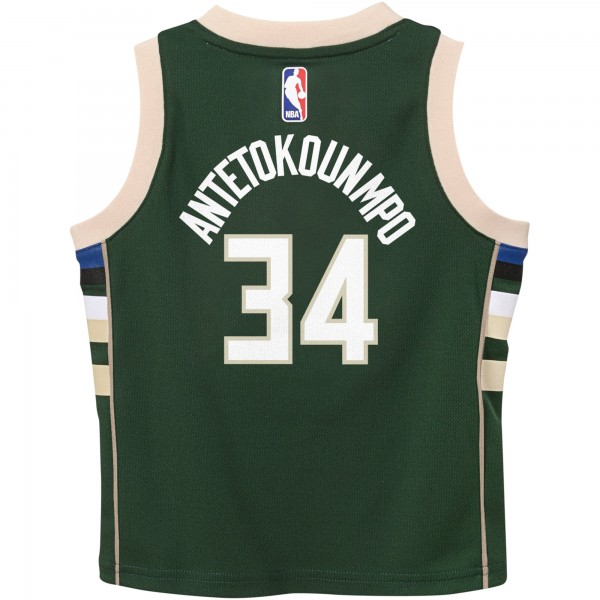 Джерси Preschool Milwaukee Bucks Giannis Antetokounmpo Nike Hunter Green Swingman Player - Icon Edition
