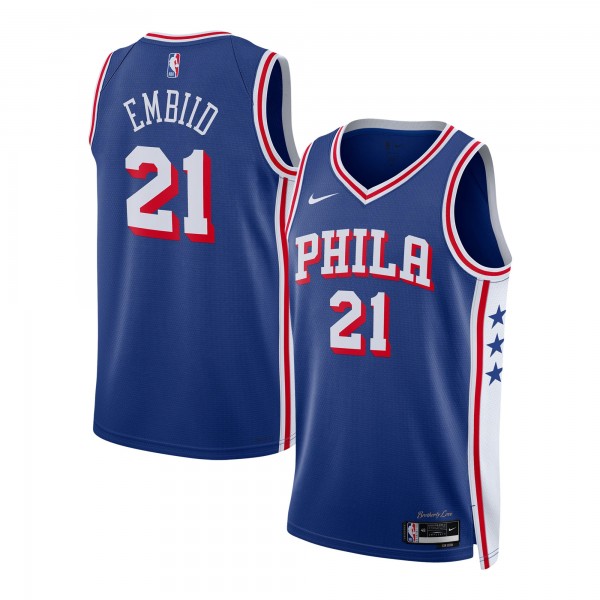 Игровая форма  Joel Embiid Philadelphia 76ers Nike Youth Swingman - Icon Edition - Royal
