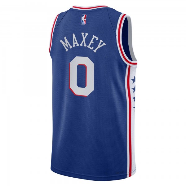 Подростковая Philadelphia 76ers Tyrese Maxey Nike Royal Swingman Jersey - Icon Edition