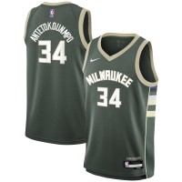 Игровая форма  Giannis Antetokounmpo Milwaukee Bucks Nike Youth Swingman - Icon Edition - Hunter Green