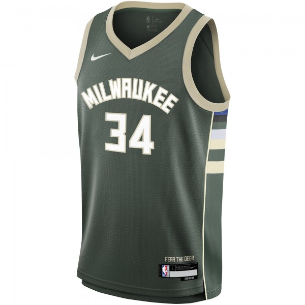 Игровая форма  Giannis Antetokounmpo Milwaukee Bucks Nike Youth Swingman - Icon Edition - Hunter Green