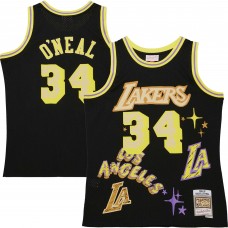 Игровая джерси Shaquille ONeal Los Angeles Lakers Mitchell & Ness 1996/97 Swingman Sidewalk Sketch - Black