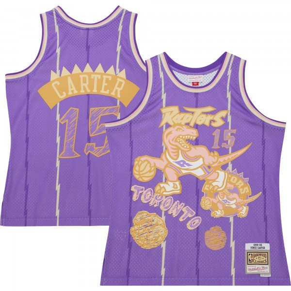 Игровая форма  Vince Carter Toronto Raptors Mitchell & Ness 1998/99 Swingman Sidewalk Sketch - Purple